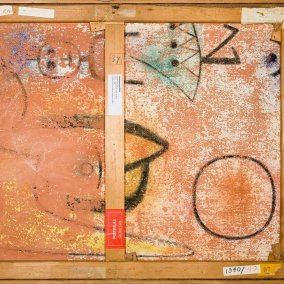 Paul Klee, Ohne Titel [Rückseite von Glas-Fassade] (Ausschnitt), 1940, Ölfarbe auf Grundierung auf Leinwand, Keilrahmen, 71,3 × 95,7 cm, Zentrum Paul Klee, Bern  © Zentrum Paul Klee