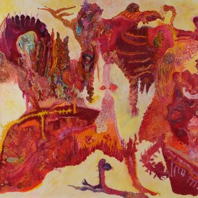 Ursula Schultze-Bluhm, Les mémoires d’un papillon, 1962, oil on canvas, 140 × 185 cm, Museum Ludwig, Köln, Foto: Historisches Archiv Köln mit Rheinischem Bildarchiv, Sabrina Walz / Museum Ludwig, Köln © Kunststiftung im Museum Ludwig, Köln