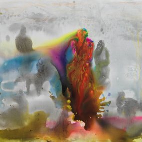 Ichor, 2023, Acryltusche auf Leinwand, 160 x 200. Foto: Stefan Altenburger