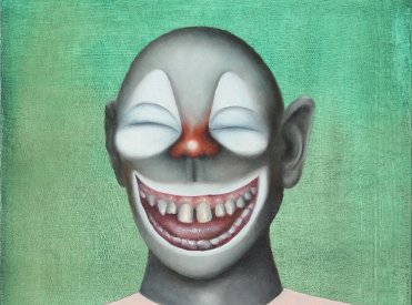 Francisco Sierra, Clown II (aus: Facebook), 2008, Öl auf Karton, 21x15.5 cm, Kunstmuseum Bern, Sammlung StiftungGegenwART