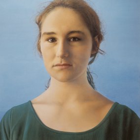 Franz Gertsch, Silvia I, 1998, Eitempera auf ungrundierter Baumwolle / Tempera on unprimed cotton, 290 x 280 cm, Museum Franz Gertsch, Burgdorf © Franz Gertsch AG Franz Gertsch, Silvia I, 1998, Eitempera auf ungrundierter Baumwolle / Tempera on unprimed cotton, 290 x 280 cm, Museum Franz Gertsch, Burgdorf © Franz Gertsch AG