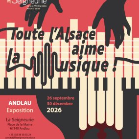 Affiche de l'exposition Toute l'Alsace aime la musique 