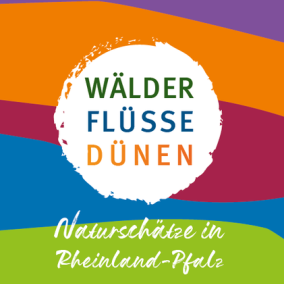 Plakat Wälder, Flüsse, Dünen - Naturschätze in Rheinland-Pfalz. 