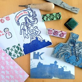Greeting card printing workshop - Family workshop ©Château du Haut-Koenigsbourg