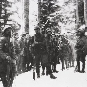 Groupe de prisonniers au HWK en décembre 1915