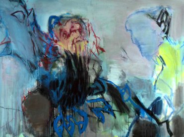 Caprichos (nach Goya) 2018, Acryl und Pastell auf Leinwand, 125 x 170 cm