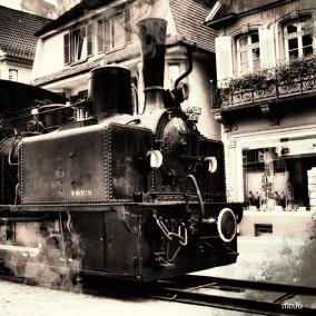 Die historische Bähnle-Lok im Jahr 2009.