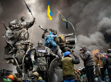 Anastasia Taylor-Lind. Manifestations anti-gouvernementales. Kiev. Février 2014. Anastasia Taylor-Lind / Imperial War Museums.