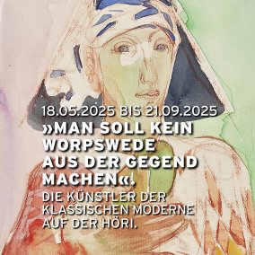 Curth Georg Becker (1904-1972) - Harlekin (Ausschnitt), 1947 Wasserfarben, Farbkreide auf Bütten Auf dem farbigen Aquarell ist der Kopf eines gemalten Harlekins sichtbar, der den Blick dem Betrachter zuwendet. Er hat eine spitz nach oben zulaufende Kopfbedeckung. Der Hintergrund besteht aus wässrigen Ros- und Grüntönen.