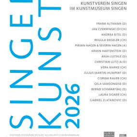 Typo-Plakat zur Ausstellung SINGENKUNST 2026 »grenzenlos«