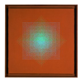 Abbildung des Kunstwerks "Zwei Quadrate" von Almir Mavignier aus der Sammlung Siegfried und Jutta Weishaupt