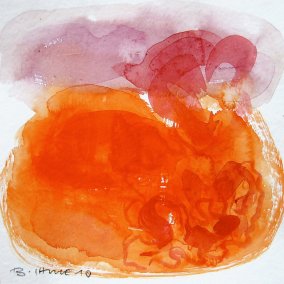 Aquarell von Barbara Ihme: In der Tiefe wächst die Kraft, 2010
