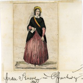 Farbige Zeichnung von Amalie Struve