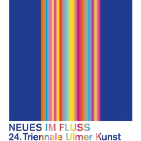 Farbige Streifen von oben nach unten und die Daten der Ausstellung