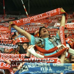 FCK-Fans feiern den Meistertitel 1998.