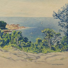Ernst Graeser: Paar im Watt, 1912, Öl auf Karton, Siebenbürgisches Museum