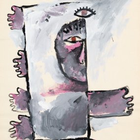 Gertrud Hornung, Rollen = Richtung, 1967, Mischtechnik, Privatbesitz