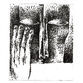Gertrud Hornung: „Gesicht“, Litho-Sketch, um 1975, Siebenbürgisches Museum