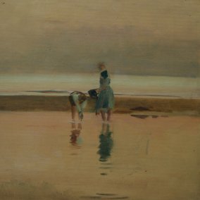 Ernst Graeser: Paar im Watt, 1912, Öl auf Karton, Siebenbürgisches Museum