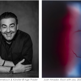 Portrait de Juan Amador et peinture de celui-ci