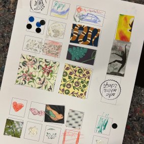 Adventskalender mit 24 Türchen in verschiedenen Techniken gestaltet