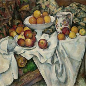 Stilleben mit Äpfeln und Orangen