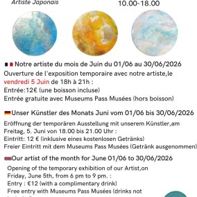 Exposition Temporaire & Soirée d'ouverture de notre "Artiste du Mois" de Juin :SOU