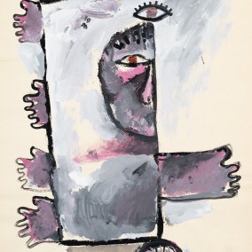 Gertrud Hornung, Rollen = Richtung, 1967, Mischtechnik, Privatbesitz