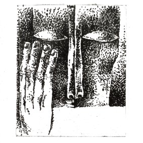 Gertrud Hornung: „Gesicht“, Litho-Sketch, um 1975, Siebenbürgisches Museum