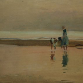 Ernst Graeser: Paar im Watt, 1912, Öl auf Karton, Siebenbürgisches Museum