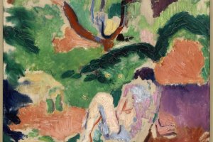 Henri Matisse, Akt im Wald | Nu dans la forêt, 1906 Öl auf Holz, 40.6 x 32.4 cm Brooklyn Museum, Geschenk von George F. Of, 52.150 © Succession H. Matisse/ VG Bild- Kunst, Bonn 2019