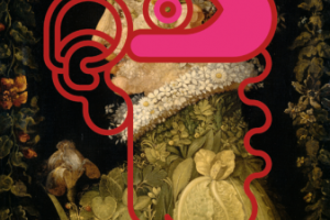 Affiche de l'exposition Face à Arcimboldo (détail) © M/M (PARIS) - Giuseppe Arcimboldo, Les Quatre Saisons, Le Printemps, 1573. Paris, musée du Louvre, département des Peintures. Photo © RMN-Grand Palais (musée du Louvre) / Jean-Gilles Berizzi