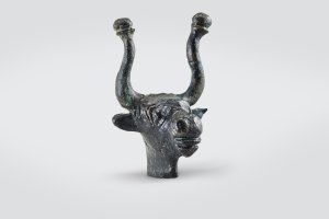 Stierkopf aus Bronze, Altenburg, 150–40 v. Chr. 