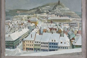 Alfred Siekiersky: Durlach im Winter, 1968