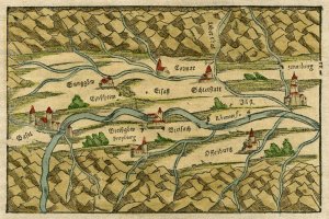 Holzschnitt aus der Kosmografie von Sebastian Münster um 1600, ©DLM K16-67