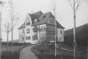 Schwarzweiss-Foto der Villa Langmatt, um 1901, Archiv Museum Langmatt