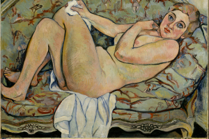 Suzanne Valadon, La Chambre bleue, 1923 Limoges, musée des Beaux-Arts, en dépôt au Centre Pompidou, Musée national d‘Art moderne © Centre Pompidou, MNAM-CCI, Dist. RMN-Grand Palais / Jacqueline Hyde