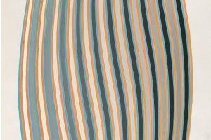 Bridget Riley, Turquoise Cerise and Grey Curves, 1970, Gouache auf Papier, Kunstmuseum Bern, Anne-Marie und Victor Loeb-Stiftung, Bern