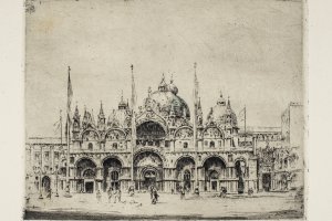 Peter Halm, „Die Basilika von San Marco in Venedig“, 1914 © GDKE, Landesmuseum Mainz, Foto: A. Garth
