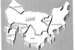 Karte zur Eingemeindung von Lahr 1972