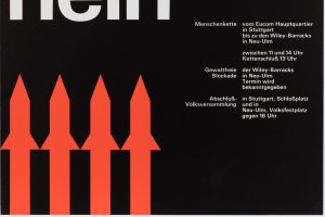 Otl Aicher, Nein Volksversammlung, 1983 (c) Florian Aicher, HfG-Archiv-Museum Ulm