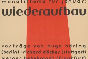 Otl Aicher, Wiederaufbau, vh Plakat 1947, (c) Florian Aicher, HfG-Archiv - Museum Ulm