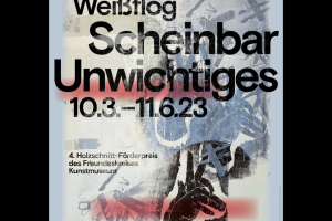 Julia Weißflog, Scheinbar Unwichtiges XXXV (2022), Holzschnitt, Linolschnitt, Materialdruck, 86 x 61 cm, Foto: Heiko Wehner © the artist.