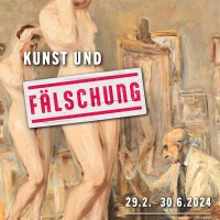 Title motif of the exhibition with a presumably forged Liebermann painting