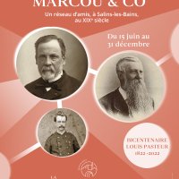 Affiche de l'exposition "Pasteur, Marcou and Co"