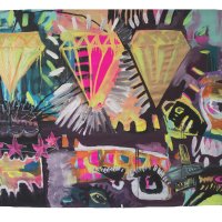 Mukenge/Schelhammer (Lydia Schellhammer & Christ Mukenge), Fancy Future II (detail), 2022, acrylic, acrylic spray, oil crayon on canvas, 200 x 140 cm, Photo: courtesy Mukenge/Schellhammer, © Mukenge/Schellhammer