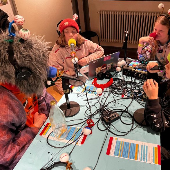 Bild der Radiobande bei der Liveshow