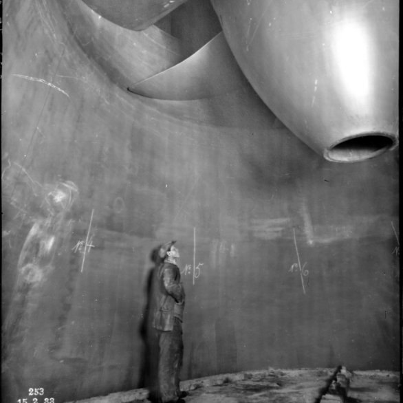 Crédit : Musée Electropolis - Hélice de l'une des cinq turbines, 1933.