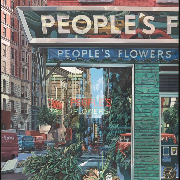 Richard Estes, People's Flowers, 1971, Öl auf Leinwand, 153 x 101,2 cm, Carmen Thyssen Collection © Richard Estes, Courtesy Schoelkopf Gallery, New York