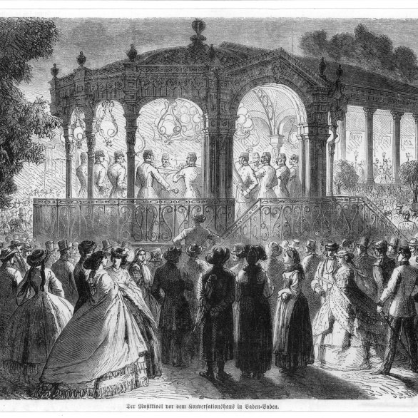 Konzert im Musikpavillon, um 1860